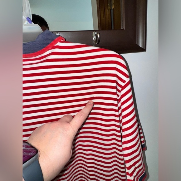 Slazenger VINTAGE 1994 Oakmont US Open Red Striped Men's Polo Shirt Size XL - Picture 10 of 10